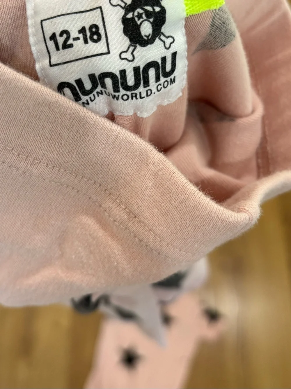 Nununu Star Print Short Sleeve Onesie Leggings Set